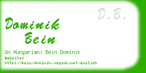 dominik bein business card